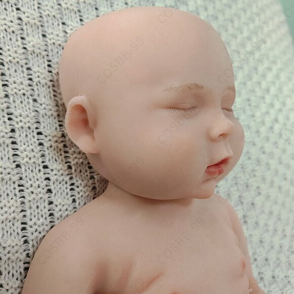 45cm Sleeping Full Platinum Silicone Reborn Baby Dolls Newborn Girl 5.94lbs Baby - Picture 15 of 15